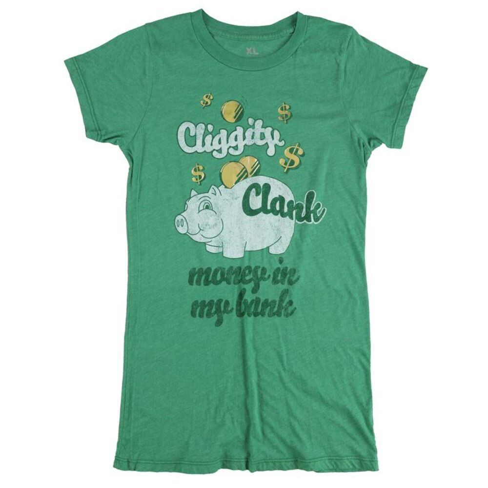 Local Celebrity Womens Cliggity Clank Graphic T-Shirt, NWT